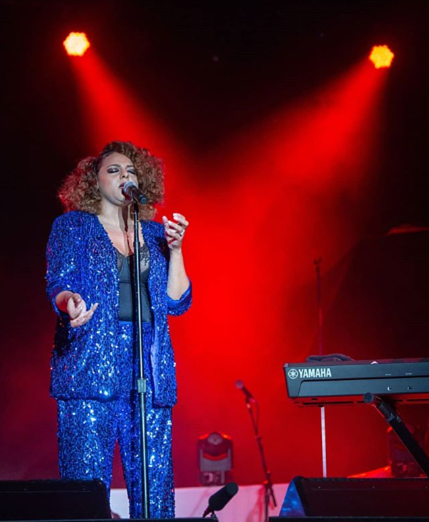 Marsha Ambrosius Lights Up The Stage In Custom Rene' Tyler