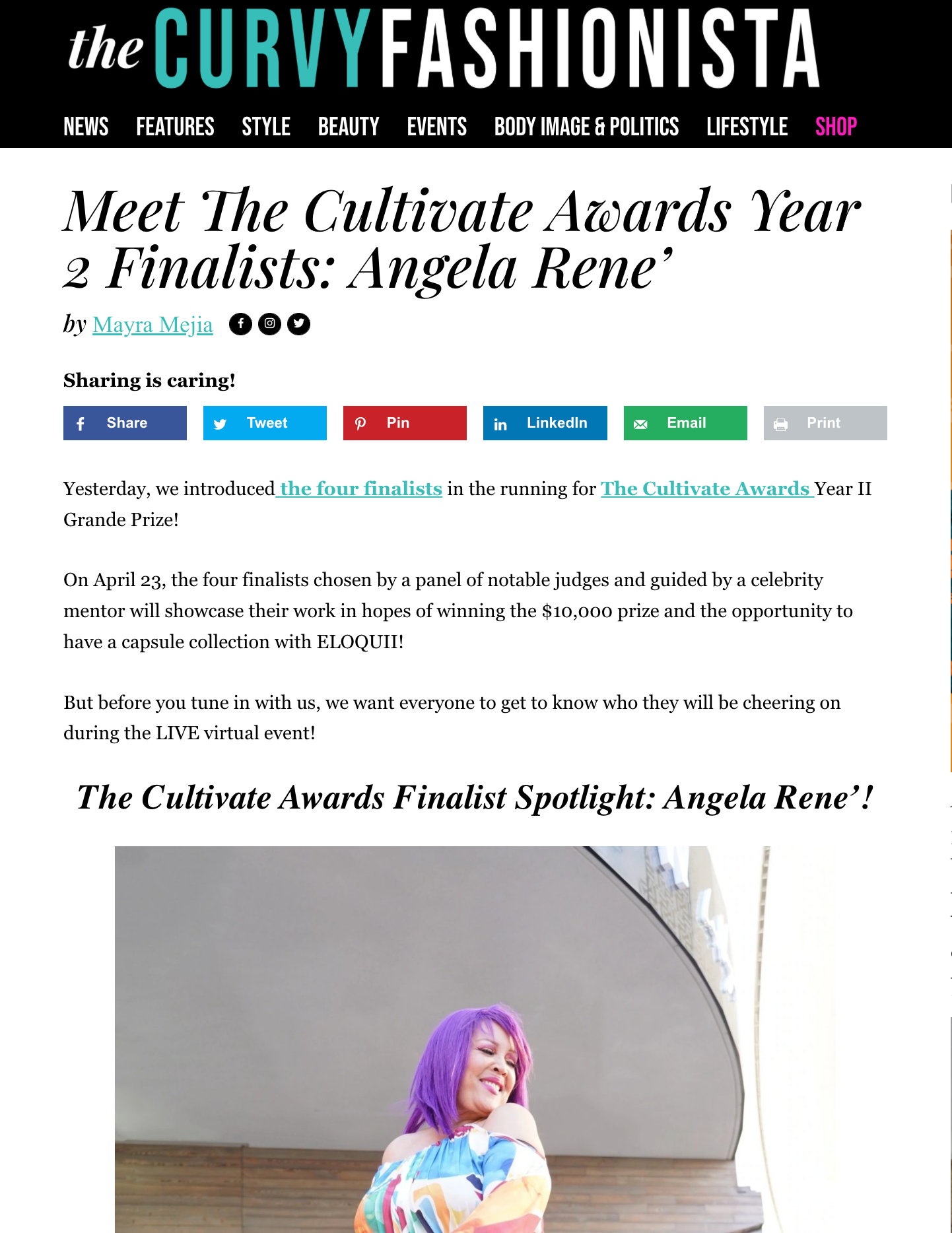 Meet The Cultivate Awards Year 2 Finalists: Angela Rene’