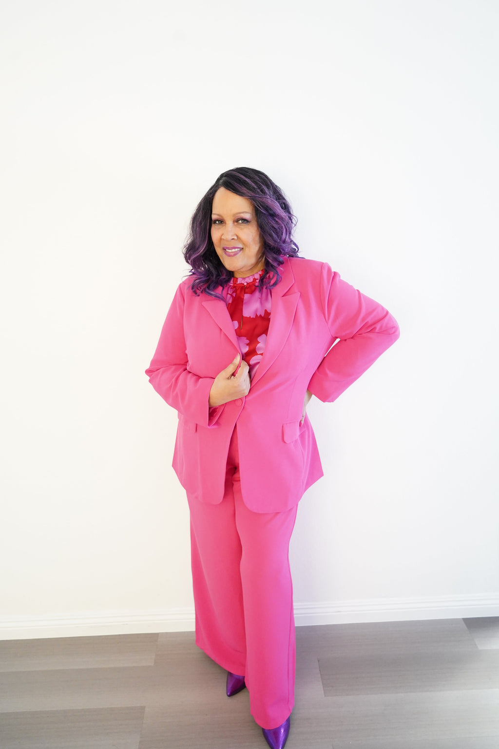 'Issa' Wide Leg Trousers-Length 