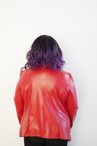 'Bianca' Faux Leather Jacket-Back