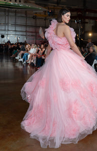 Floral Ruffle Ballgown