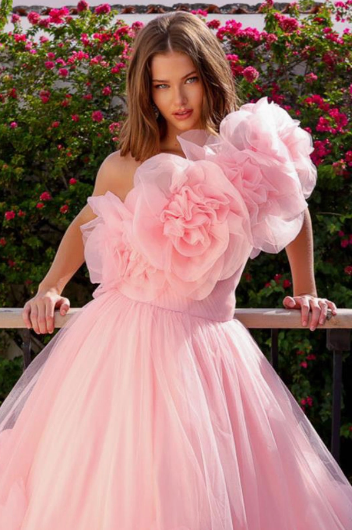 Floral Ruffle Ballgown
