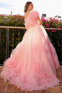 Floral Ruffle Ballgown