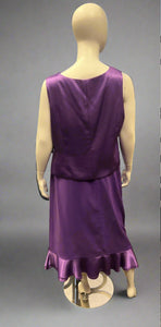 Purple Beaded 3-Piece Suit-Back W/ Camisole & Skirt
