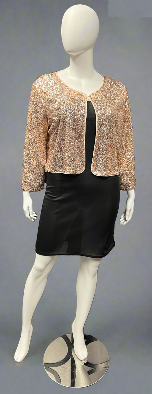 rose gold shrugs for dresses Natalia Fedner ROSE GOLD CHAIN BOLERO SHRUG