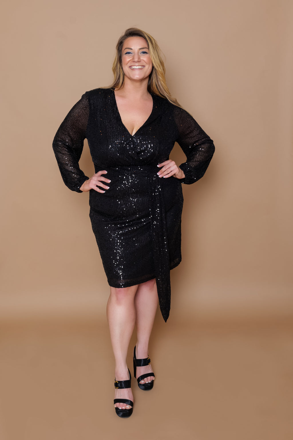 cocktail dresses reno nv Nox Anabel R812 - Sequin Ruched Cocktail Dress 8 / Burgundy