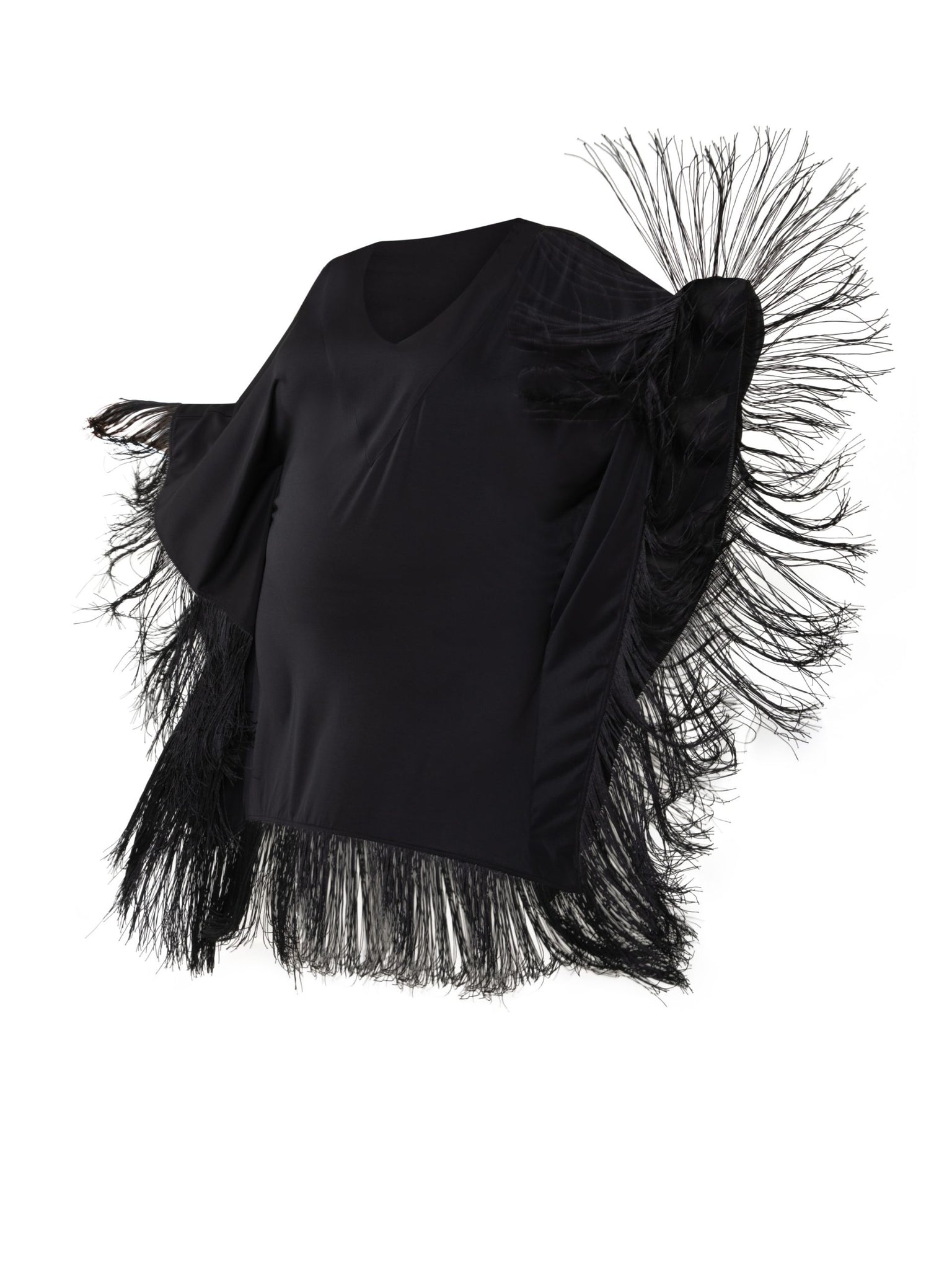 Rene' Tyler + Fringe Tunic Dress-Ghost