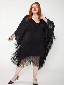 Rene' Tyler + Fringe Tunic Dress-Front