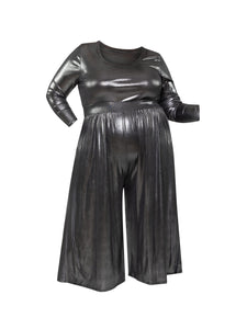 Rene' Tyler + Metallic Jumpsuit-Ghost